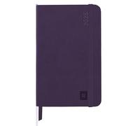 Rhodia 194720C - Agenda 2026 rembordé rigide 10x15 cm grille horizontale, 160 pages papier ivoire 90 g avec élastique AUBERGINE