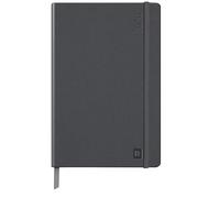 Rhodia 194731C - Agenda 2026 rembordé rigide A5 grille horizontale, 160 pages papier ivoire 90 g avec élastique TITANE