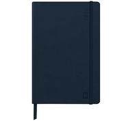 Rhodia 194735C - Agenda 2026 rembordé rigide A5 grille horizontale, 160 pages papier ivoire 90 g avec élastique BLEU NUIT
