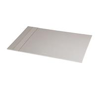 RHODIA 318801C - Sous-Main Rigide Argent - 60 x 40 cm - Piqûres Sellier Orange - Extérieur Simili Cuir - Collection Home Office rama - Organisation de Bureau & Rangement Design