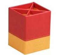 Rhodia 318913C porte crayons et stylos Simili-cuir Rouge, Jaune