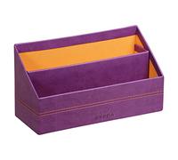 Rhodiarama porte-courrier simili cuir italien 25x10x14 cm - Violet