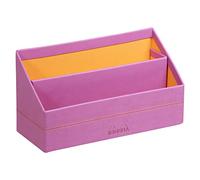 Rhodiarama porte-courrier simili cuir italien 25x10x14 cm - Lilas