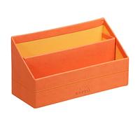 Rhodia Porte-courrier 318944C Tangerine 25x10x14 cm simili cuir piqûres sellier orange