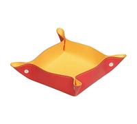 Rhodiarama vide-poche réversible simili cuir italien 12x12x4,5 cm - Coquelicot