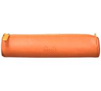 Rhodia Trousse à crayons ronde Rhodiarama 318994C – Simili cuir Tangerine 21,5×5,5 cm