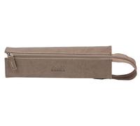 Rhodia Trousse plumier 319014C – Simili cuir, ouverture à plat 23×5×5 cm – Taupe