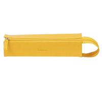 RHODIA 319026C - Trousse Plumier Jonquille - 23 x 5 x 5 cm - Ouverture à Plat pour Utilisation en tant que Plumier - Simili Cuir - Rangement Stylos, Crayons, Feutres, Petites Fournitures