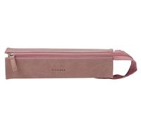 RHODIA 319029C - Trousse Plumier Bois de Rose - 23 x 5 x 5 cm - Ouverture à Plat pour Utilisation en tant que Plumier - Simili Cuir - Rangement Stylos, Crayons, Feutres, Petites Fournitures