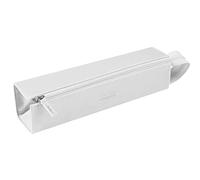 RHODIA 319042C - Trousse Plumier Blanc - 23 x 5 x 5 cm - Ouverture à Plat pour Utilisation en tant que Plumier - Simili Cuir - Rangement Stylos, Crayons, Feutres, Petites Fournitures