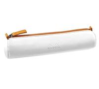 Rhodia 319047C Trousse Ronde Blanc 21,5 x 5,5 cm Coutures Véritables Orange