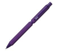 RHODIA 9309C - Multipen scRipt 3-en-1-2 Stylos-Billes 0,5 mm Noir & Rouge + 1 Portemine Mines Graphites 0,5 mm - Corps Hexagonal en Aluminium Brossé Aubergine - Rechargeable - Gomme Sous le Poussoir