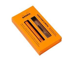 RHODIA 9357C Rhodia scRipt étui & recharges en Aluminium Brossé Orange