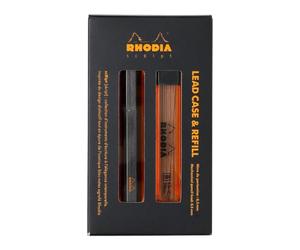 RHODIA 9358C Rhodia scRipt étui & recharges en Aluminium Brossé Noir