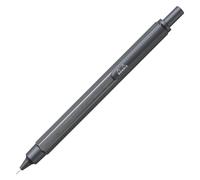 Rhodia 9373C - Portemine scRipt Corps Hexagonal en Aluminium Brossé - Titane - pour Mines Graphite Standards 0,5 mm, Canon en Acier Rétractable, Gomme Sous le Poussoir - Collection scRipt