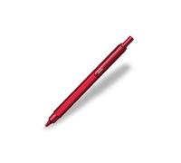 RHODIA 9394C - Portemine scRipt Corps Hexagonal en Aluminium Brossé - Rouge - pour Mines Graphite Standards 0,5 mm, Canon en Acier Rétractable, Gomme Sous le Poussoir - Collection scRipt