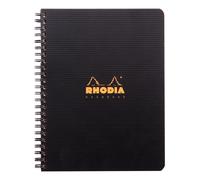 Rhodia Cahier à spirale Rhodiactive Pro Book 16 x 21 cm - 90g - Perforé 4 trous - Petits carreaux 5x5 - 160 pages