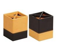 Rhodia Pot à crayons G en similicuir noir