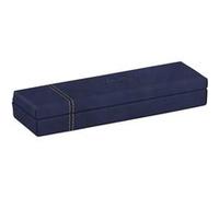 RHODIA Rhodiarama Home Office - Trousse - 21 x 5,5 x 3 cm - similicuir italien - bleu nuit, couture de selle orange G