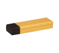 Rhodia Plumier 118870C 21 x 5,5 x 3 cm – Extérieur simili cuir orange, piqûres sellier