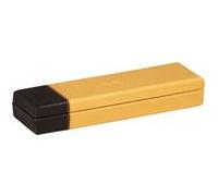 Rhodia Plumier 118870C 21 x 5,5 x 3 cm – Extérieur simili cuir orange, piqûres sellier