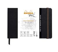 RHODIA TOUCH 116126C - Carnet Rigide Pen&Inkwash Book - A5 - Uni - 64 pages - Papier Clairefontaine Lavis Technique Blanc 200 g/m² - pour le Dessin au Crayon, Feutre, Fusain, Gouache, Encre de Chine