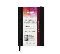 RHODIA TOUCH 116157C - Carnet aquarelle 100 % coton - grain satiné - 300 g/m² - A6 portrait - 40 pages non microperforées - Brochure rigide Watercolor Book