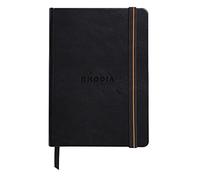 RHODIA TOUCH 116173C - Carnet rigide Mixed Media Book - A6 portrait - papier multi-techniques Paint'On extra-blanc 250 g/m² - 40 p non microperforées - Ruban marque-page - pochette à soufflet