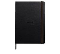 Rhodia Touch - Carb'on Book - brochure rembordé rigide A4 portrait 112p uni papier Carb'on NOIR 120g - Noir