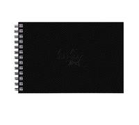 Rhodia Touch Watercolor Book, papier 100% coton grain satiné 300g - A5 paysage, 40 pages - Noir