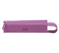 Rhodia Trousse Plumier - 23 x 5 x 5 cm - Ouverture à Plat pour Utilisation en Tant Que Plumier - Simili Cuir - Rangement Stylos, Crayons, Feutres, Petites Fournitures