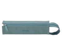 Rhodia Trousse Plumier - 23 x 5 x 5 cm - Ouverture à Plat pour Utilisation en Tant Que Plumier - Simili Cuir - Rangement Stylos, Crayons, Feutres, Petites Fournitures