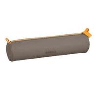 Rhodia : Trousse Ronde Simili Cuir 5.5 x 21.5 cm - Taupe G