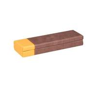 Rhodiarama Home Office - Trousse - synthétique - chocolat, couture de selle orange