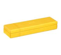 Rhodiarama plumier simili cuir italien 21x5,5x3 cm - Jonquille