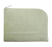 Rhodiarama pochette zippée en simili cuir - taille L (21x28 cm) - Céladon