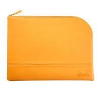 Rhodiarama pochette zippée en simili cuir - taille L (21x28 cm) - Orange