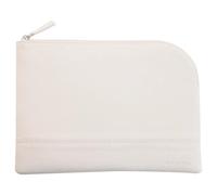 Rhodiarama pochette zippée en simili cuir - taille M (16x22 cm) - Blanc