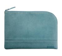 Rhodiarama pochette zippée en simili cuir - taille M (16x22 cm) - Eau