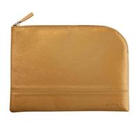 Rhodiarama pochette zippée en simili cuir - taille M (16x22 cm) - Or