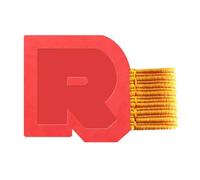 Rhodiarama porte-stylo autoadhésif 4x3 cm pour blocs carnets et agendas - Corail