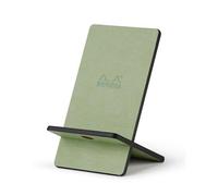 Rhodiarama support pour téléphone mobile simili cuir italien 13x8x8,5 cm - Céladon