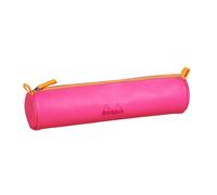 Rhodiarama trousse ronde simili cuir italien 5x21,5 cm - Fuchsia