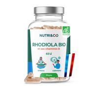Nutri&Co Rhodiola Rosea Bio Antistress Fatigue Anxiété Végan 60 Gélules
