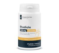 Rhodiole Rhodiola Rosea 400 mg - 3% Rosavines et 1% Salidroside - Stress et Concentration - Adaptogène - 60 Gélules Végétales Cure 1 Mois - Fabriqué en France - Compagnie des Sens Laboratoire