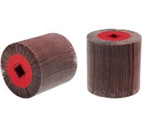 Rhodius 305199 Rhodius LW, rouleaux à lamelles 100 x 100 x 19,00 mm, grain 120, Topline, pour acier inoxydable, acier, bois