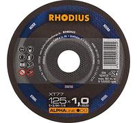 RHODIUS ALPHAline XT77 Lot de 100 disques à tronçonner extra fins 125 x 1,0 x 22,23 mm