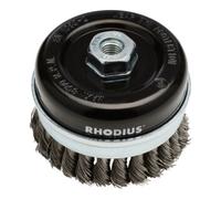 RHODIUS Brosse boisseau métallique Rhodius STBZ avec fil d'acier torsadé pour utilisation sur meuleuses d'angle, 75 x 20 x M14 mm Quantité:1