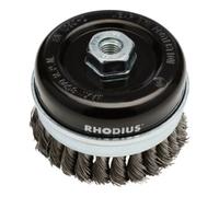 RHODIUS Brosse boisseau métallique Rhodius STBZ avec fil d'acier torsadé pour utilisation sur meuleuses d'angle, 80 x 20 x M14 mm Quantité:1