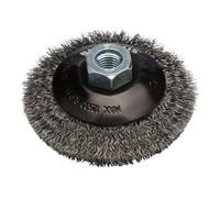 RHODIUS Brosse conique en acier Rhodius SKBW, avec fil d'acier ondulé pour utilisation sur meuleuses d'angle, 100 x 10 x 20 x M14 mm Quantité:1
